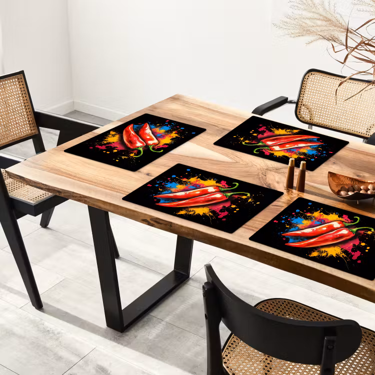 Placemat vinyl - Peper - Graffiti - Verf - Abstract - Modern - Kleurrijk — 4