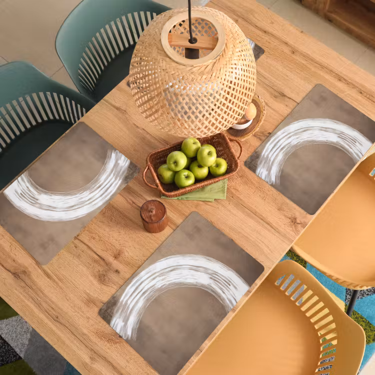 Placemat vinyl - Verf - Bruin - Japandi — 3