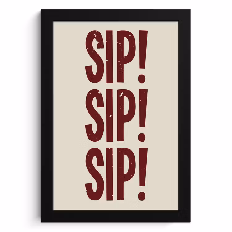 Poster met lijst - Japandi - Vintage - Decoratie - Rood — 1