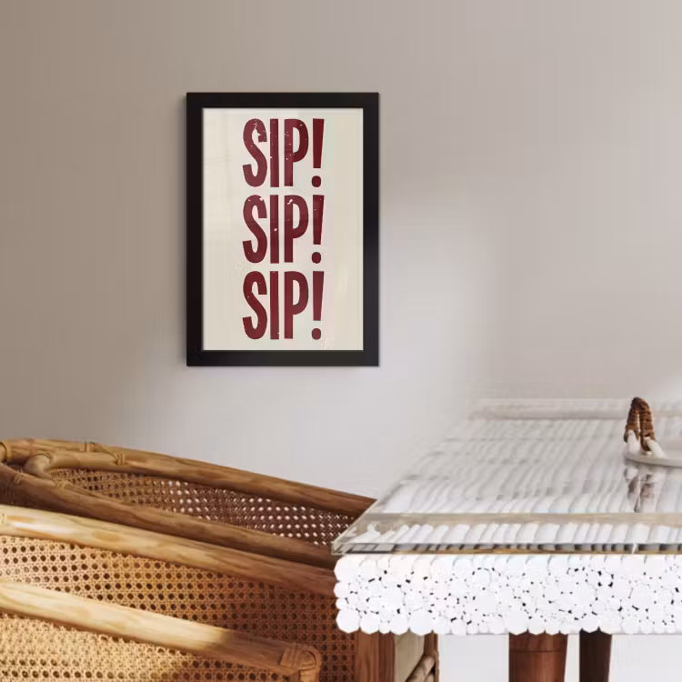 Poster met lijst - Japandi - Vintage - Decoratie - Rood — 4