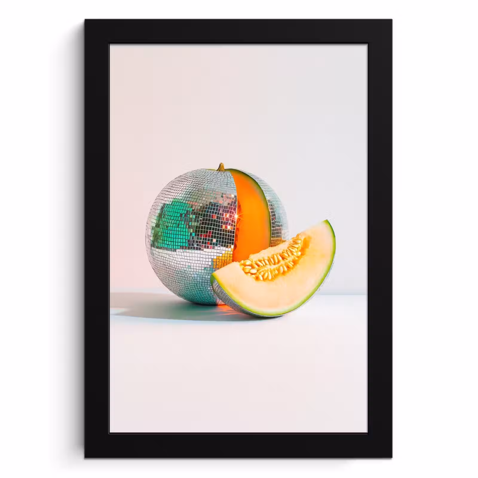 Poster met lijst - Disco - Discobal - Meloen - Pastel — 1