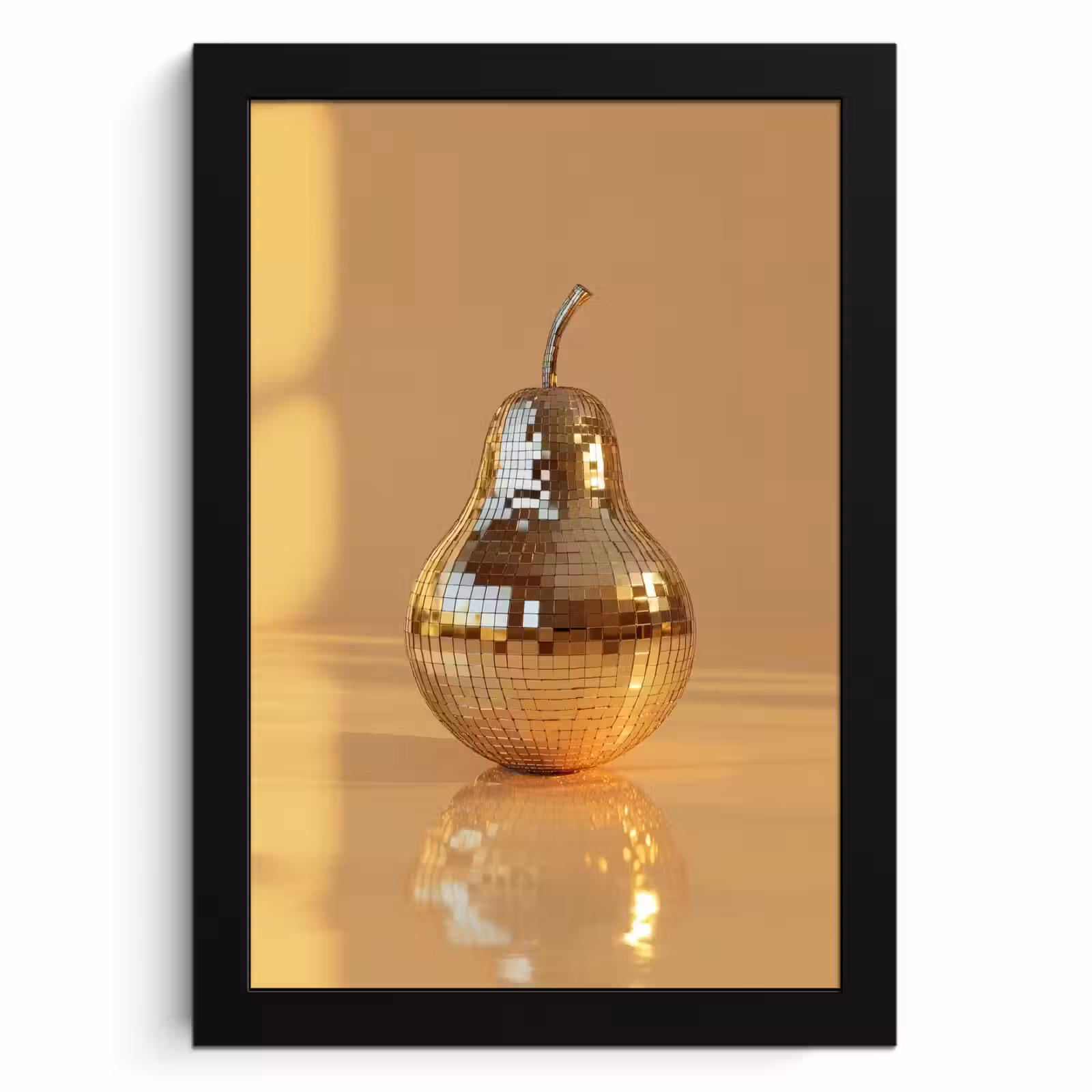 Poster met lijst - Goud - Disco - Glitter - Peer — 1