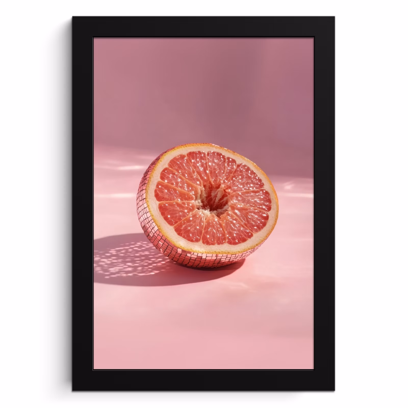 Poster met lijst - Grapefruit - Roze - Disco - Shiny — 1
