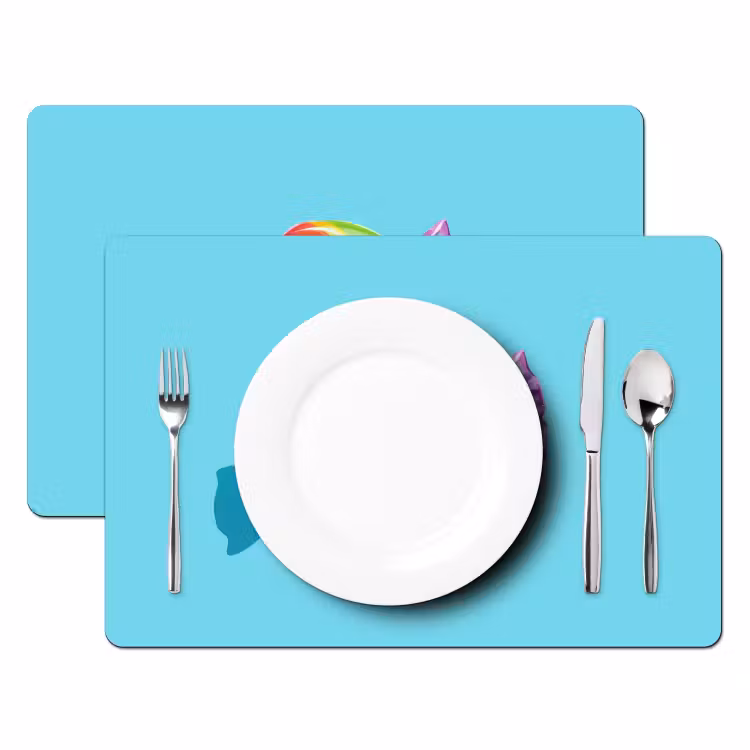 Placemat vinyl - Blauw - Snoep - Regenboog — 2