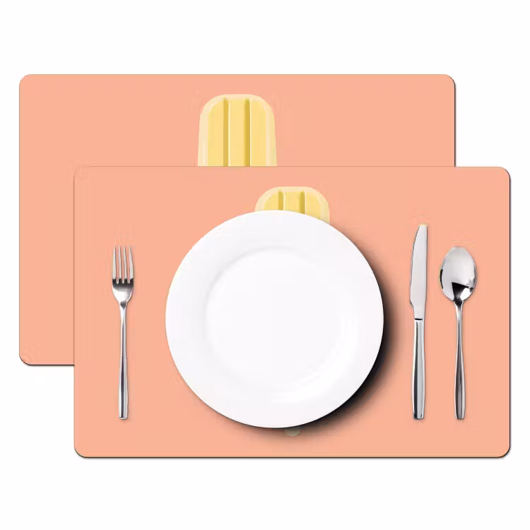Placemat vinyl - Waterijsje - Pasteltinten - Minimalistisch — 2