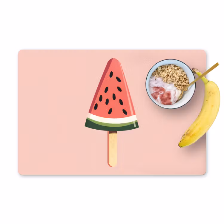 Placemat vinyl - Watermeloen - Ijsje - Pitjes - Rood — 1