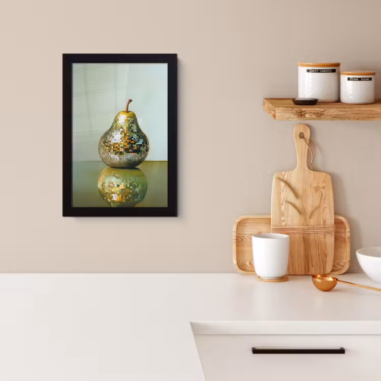 Poster met lijst - Fruit - Disco - Art - Glitter — 4