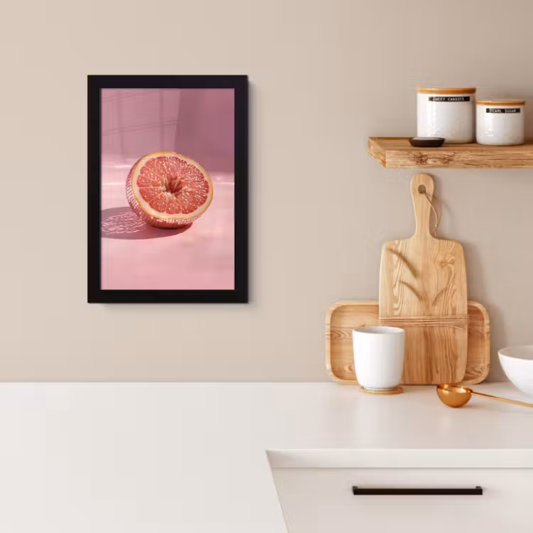 Poster met lijst - Grapefruit - Roze - Disco - Shiny — 2