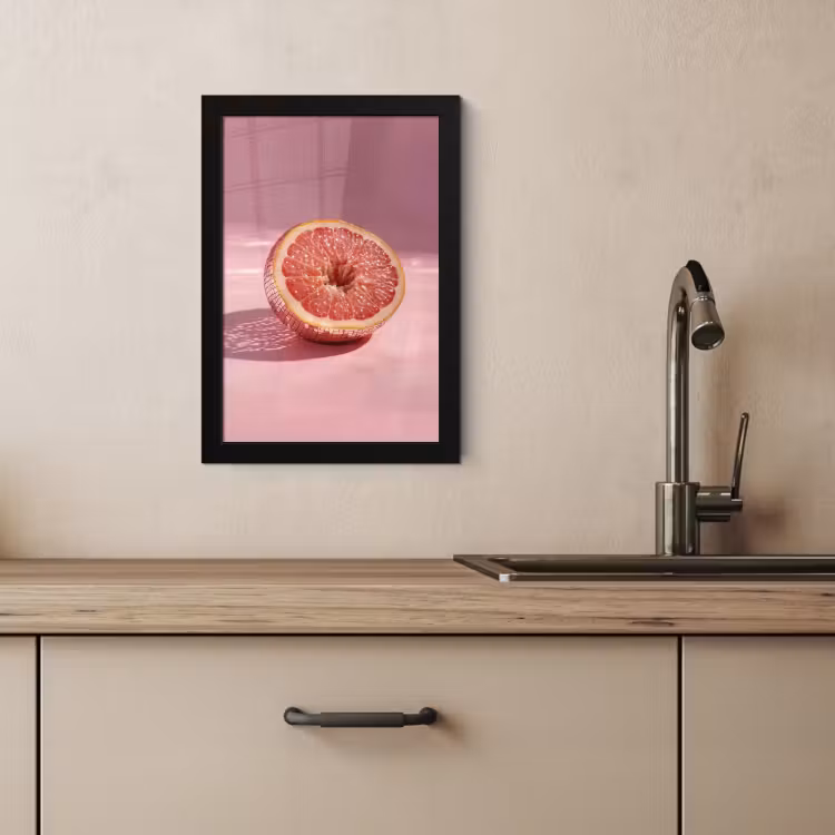 Poster met lijst - Grapefruit - Roze - Disco - Shiny — 3