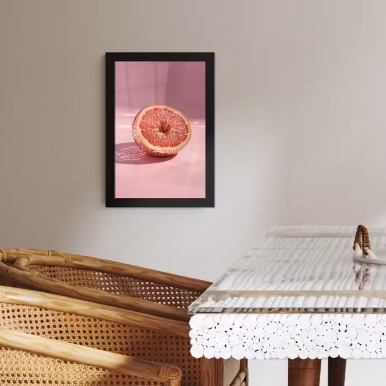 Poster met lijst - Grapefruit - Roze - Disco - Shiny — 4