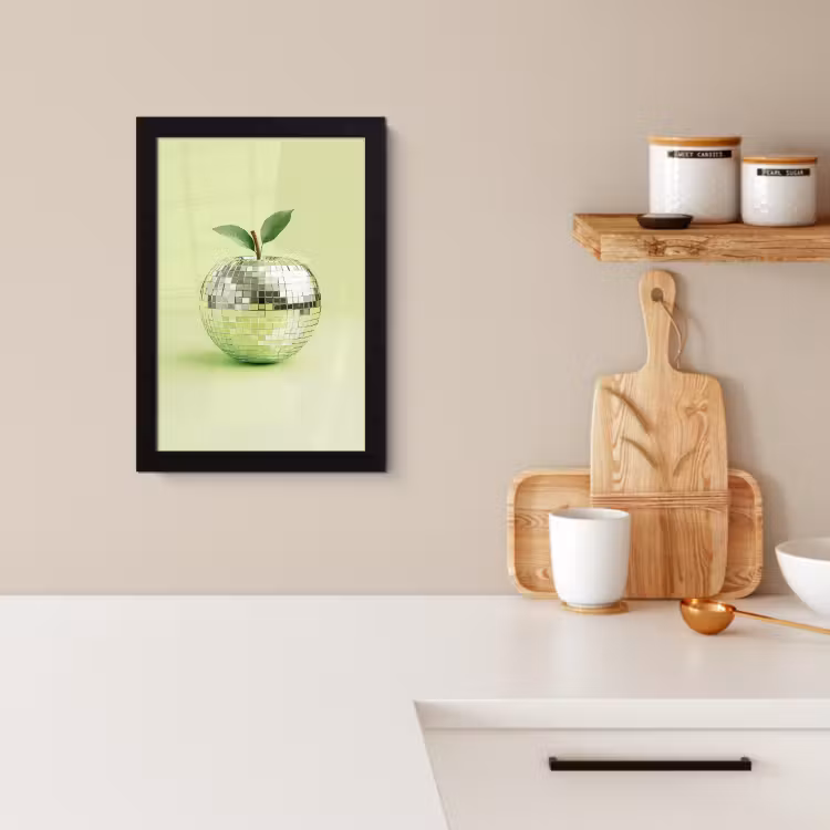 Poster met lijst - Groen - Disco - Decoratie - Appel — 2
