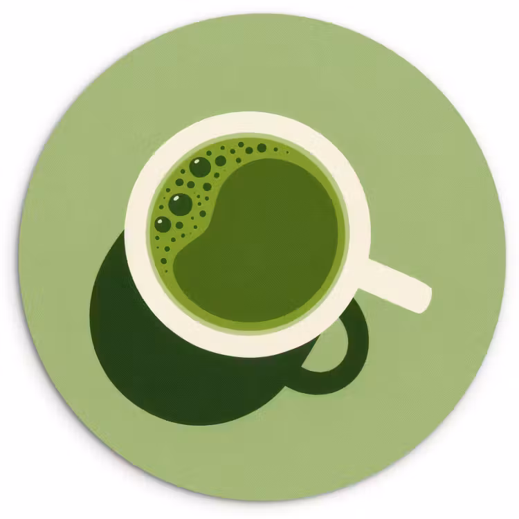Muurcirkel - Minimalistisch - Kopjes - Matcha -Groen — 1