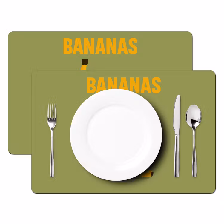 Placemat vinyl - Banaan - Minimalistisch - Geel — 2