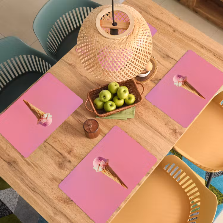 Placemat vinyl - Hoorntje - Schepijs - Roze — 3