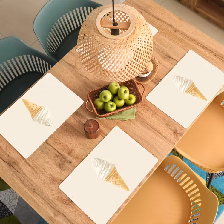 Placemat vinyl - Softijs - Hoorntje - Wit — 3