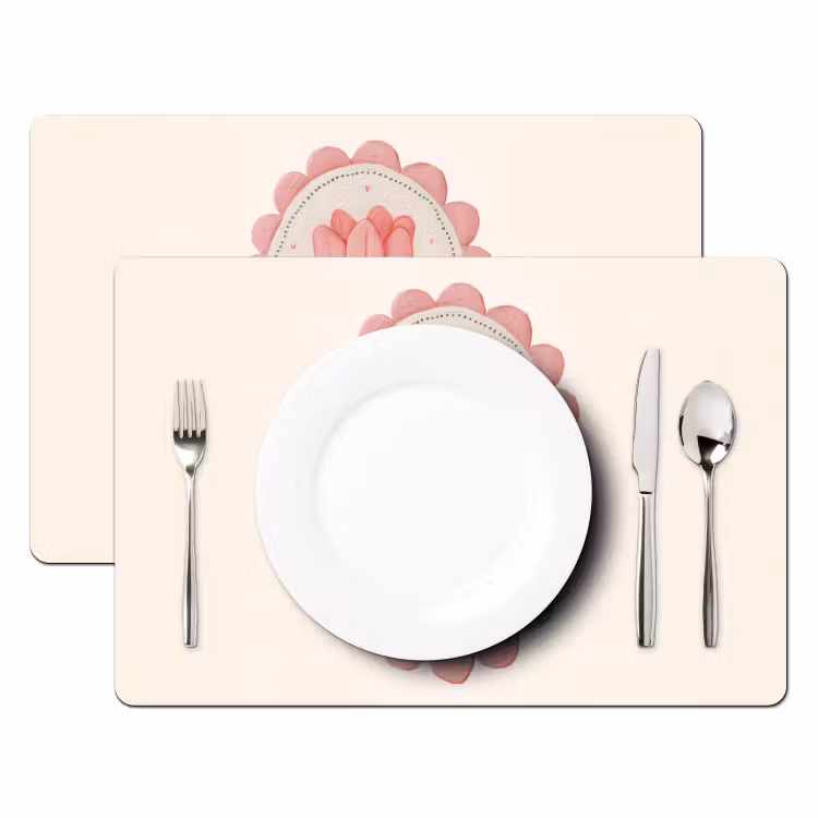 Placemat vinyl - Tulp - Lijst - Ovaal - Illustratie — 2