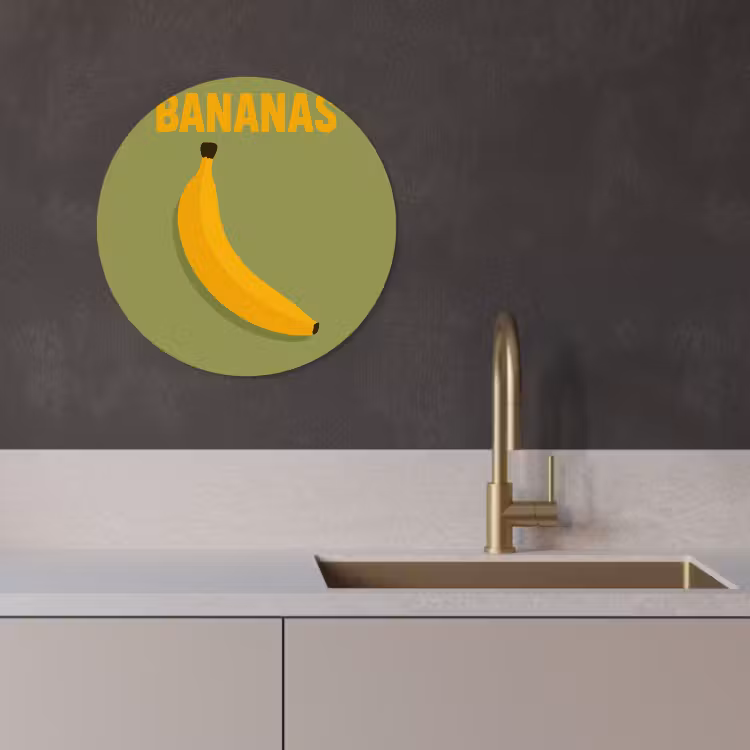 Muurcirkel - Banaan - Minimalistisch - Geel — 4