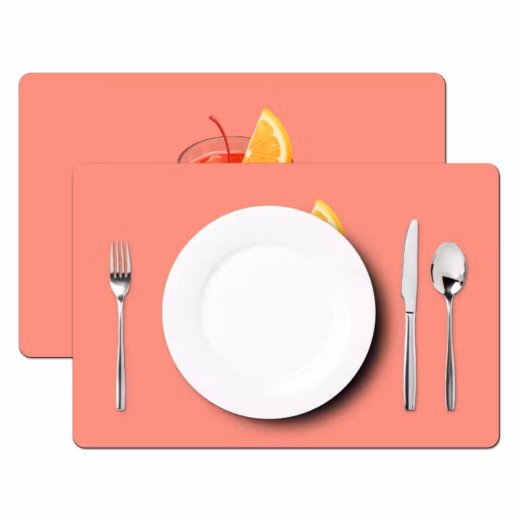 Placemat vinyl - Glas - Ijsblokjes - Citroen - Kers — 2