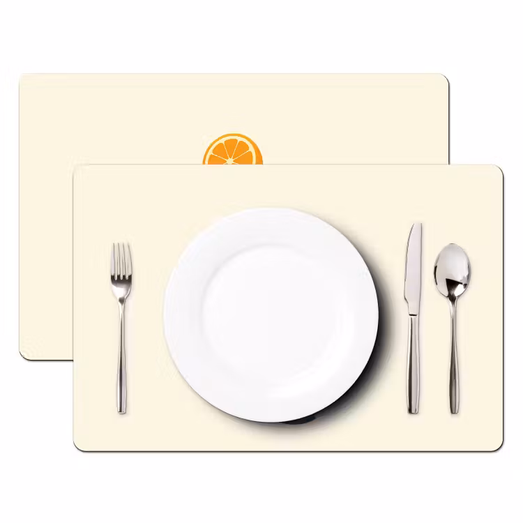 Placemat vinyl - Schaal - Minimalistisch - Oranje - Sinaasappels — 2