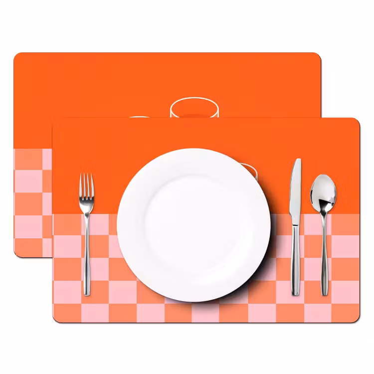 Placemat vinyl - Sinaasappel - Glazen - Oranje — 2