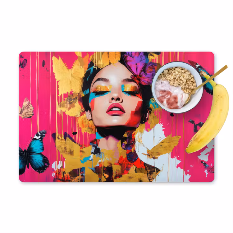 Placemat vinyl - Vrouw - Abstract - Kleurrijk — 1