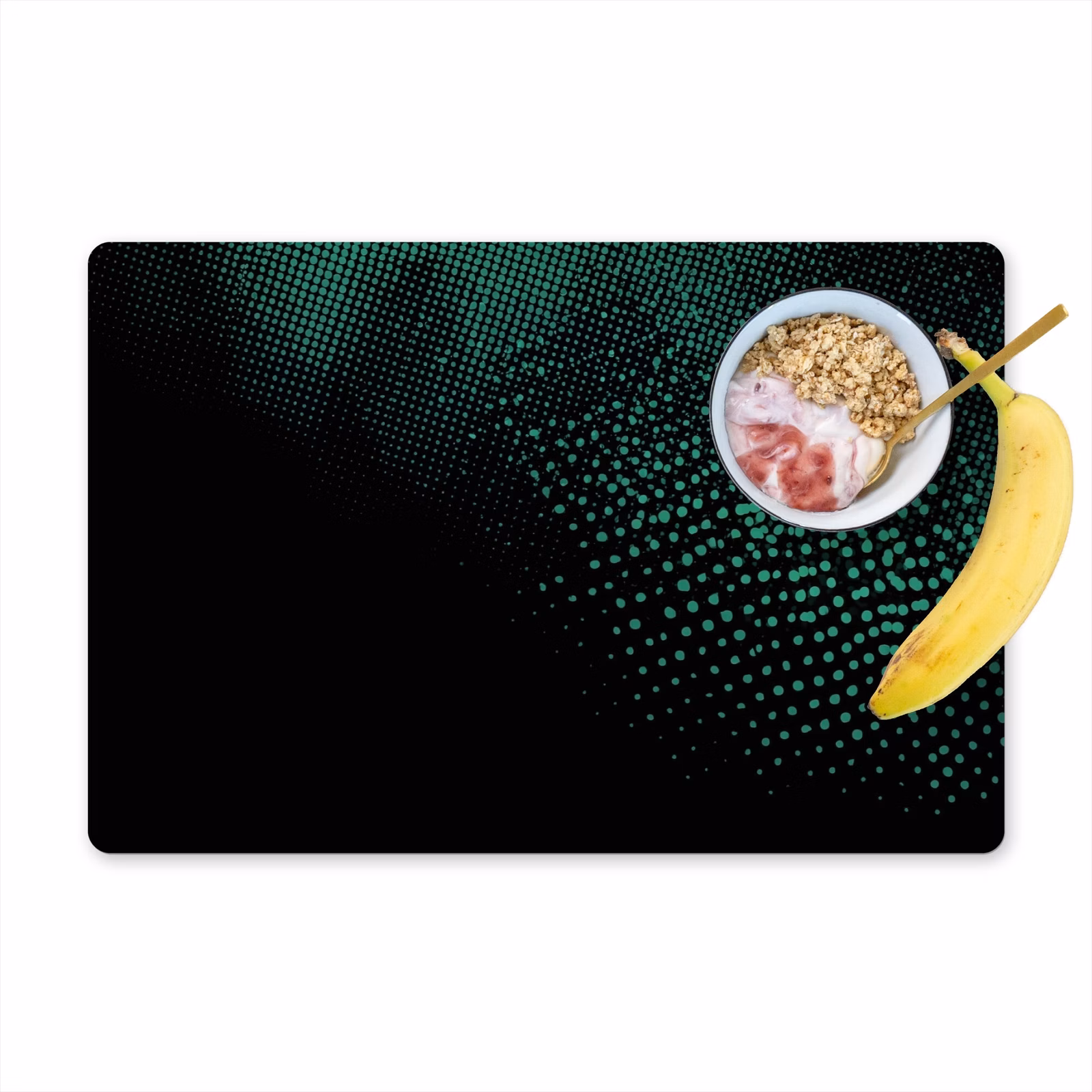 Placemat vinyl - Stippen - Groen - Vervagen — 1