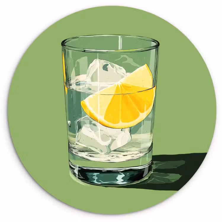 Muurcirkel - Glas - Citroen - Ijsblokjes - Groen — 3