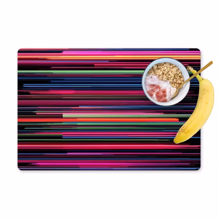 Placemat vinyl - Abstract - Lijnen - Horizontaal - Kleurrijk — 1