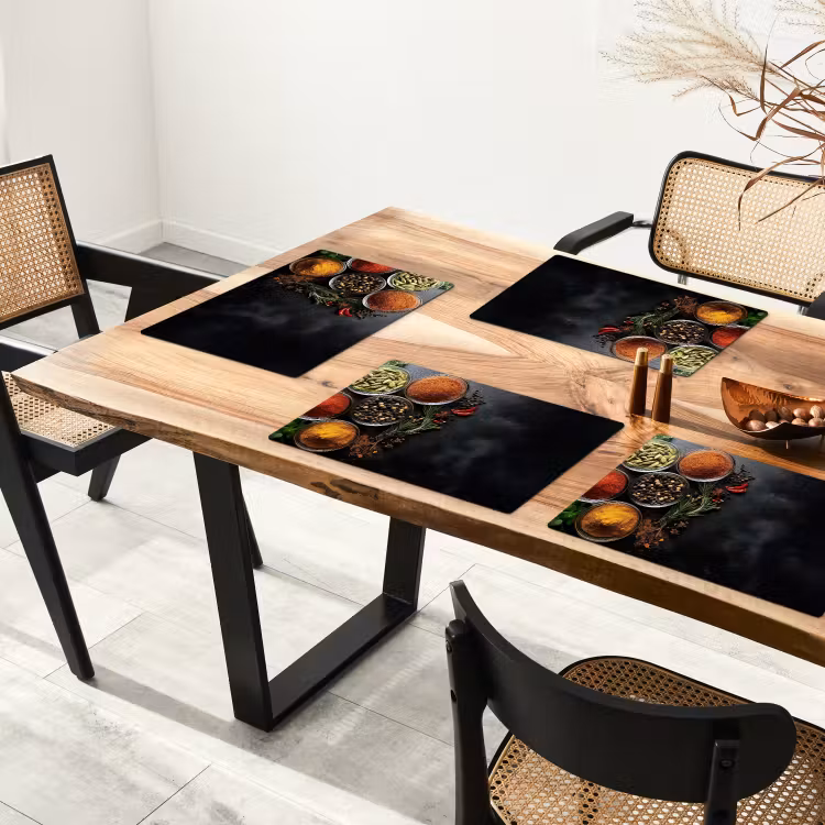Placemat vinyl - Glazen - Bakjes - Blaadjes - Kruiden — 4