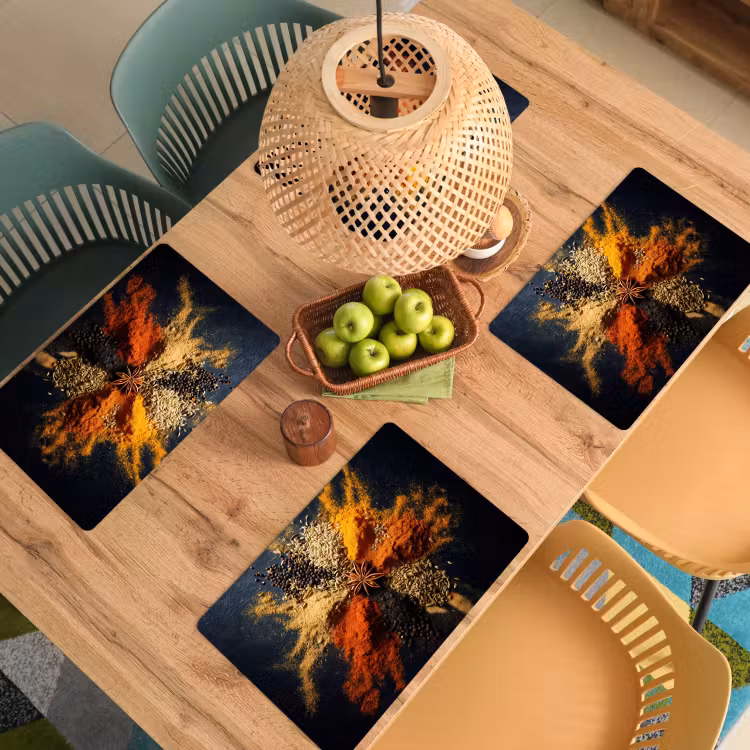 Placemat vinyl - Specerijen - Explosie - Oranje — 3
