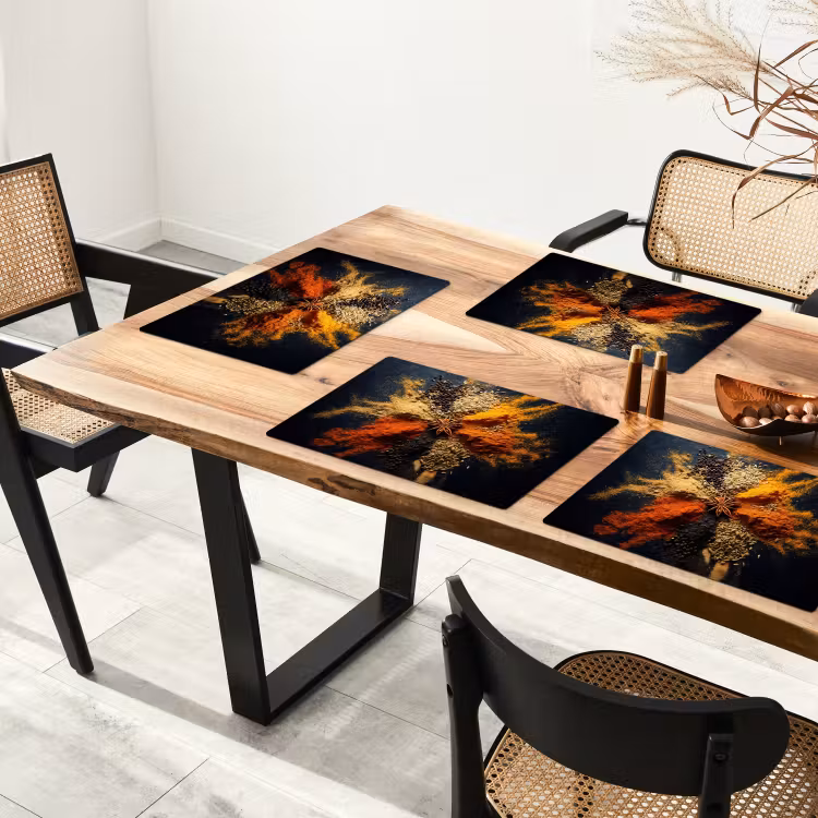Placemat vinyl - Specerijen - Explosie - Oranje — 4