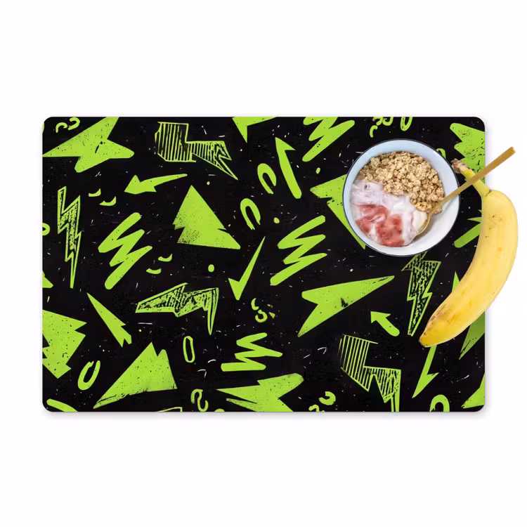 Placemat vinyl - Vormen - Pijlen - Abstract - Zwart — 1