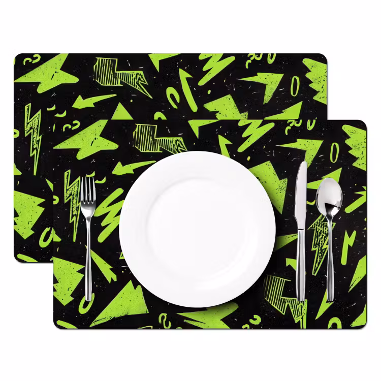 Placemat vinyl - Vormen - Pijlen - Abstract - Zwart — 2