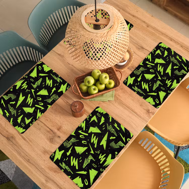 Placemat vinyl - Vormen - Pijlen - Abstract - Zwart — 3