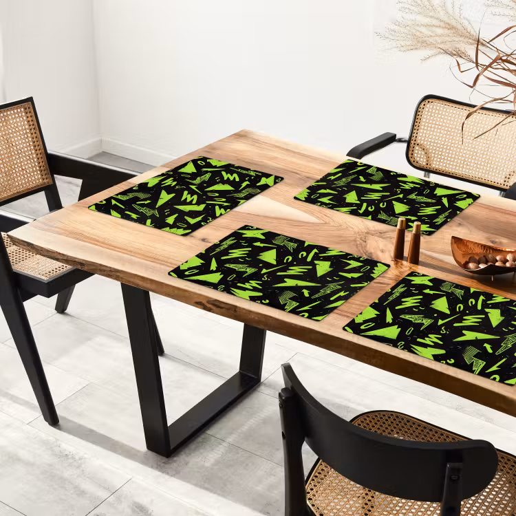 Placemat vinyl - Vormen - Pijlen - Abstract - Zwart — 4