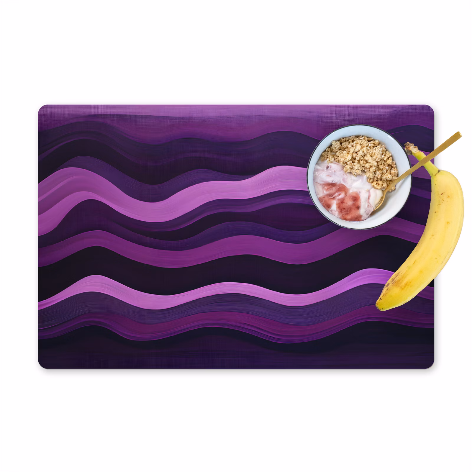 Placemat vinyl - Lijnen - Golven - Paars - Abstract — 1