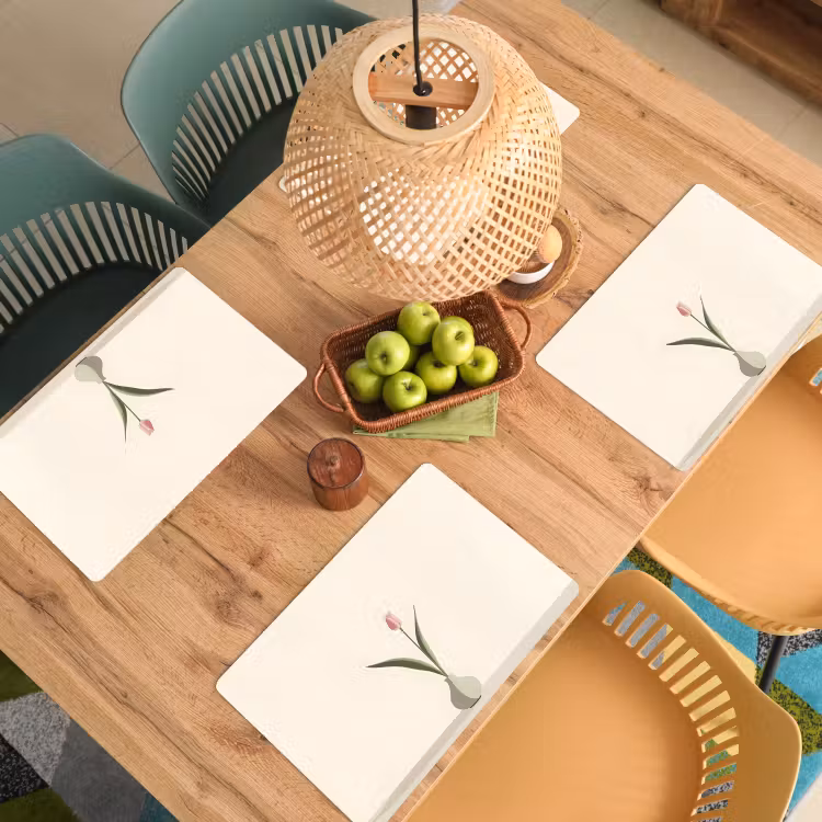 Placemat vinyl - Tulp - Vaas - Beige — 3