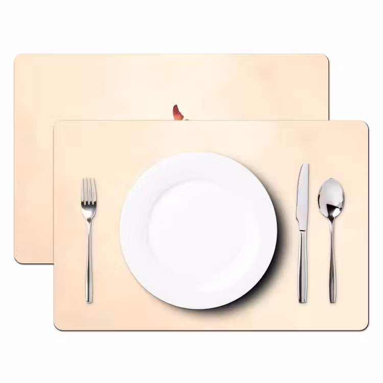 Placemat vinyl - Vlinders - Minimalistisch - Roze — 2