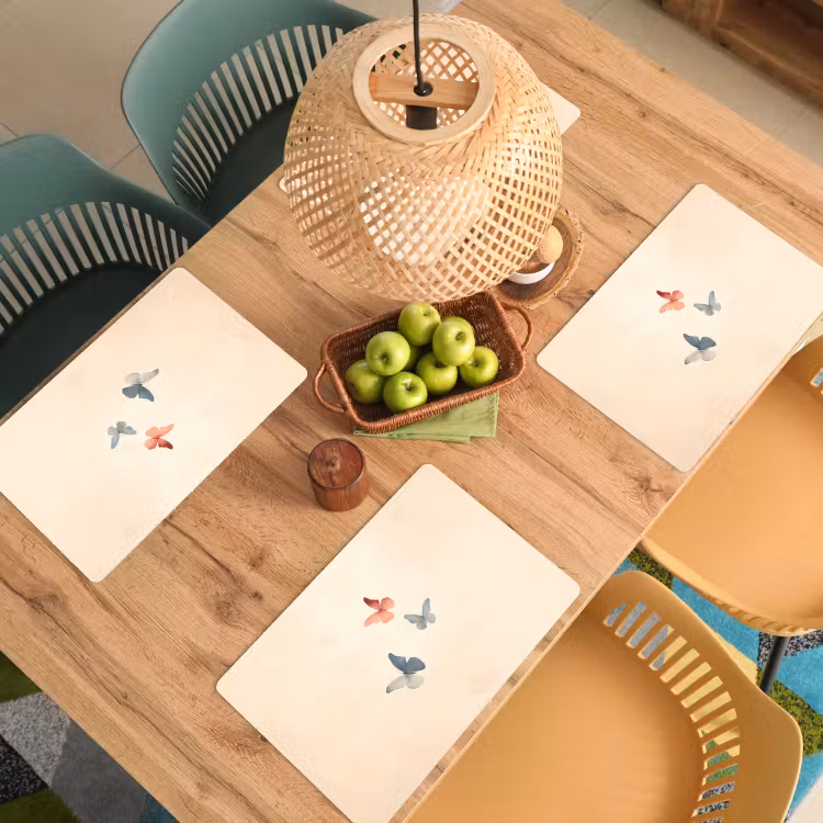 Placemat vinyl - Vlinders - Minimalistisch - Roze — 3