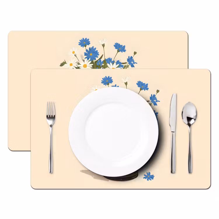 Placemat vinyl - Coffee - Blik - Minimalistisch - Bloemen — 2