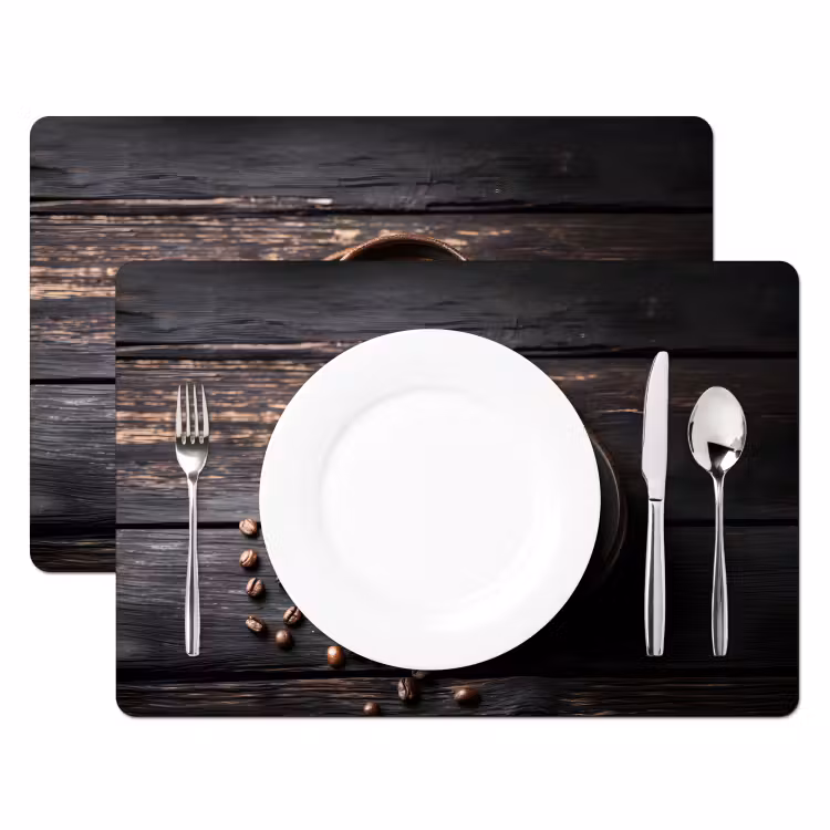 Placemat vinyl - Kop - Koffie - Hout - Bonen — 2