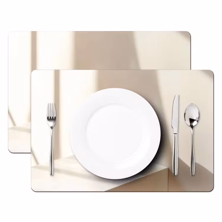 Placemat vinyl - Mok - Latte - Minimalistisch - Schaduw — 2