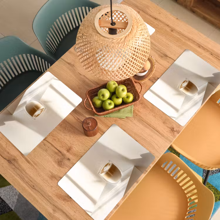 Placemat vinyl - Mok - Latte - Minimalistisch - Schaduw — 3