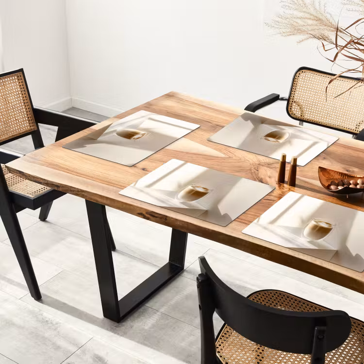 Placemat vinyl - Mok - Latte - Minimalistisch - Schaduw — 4