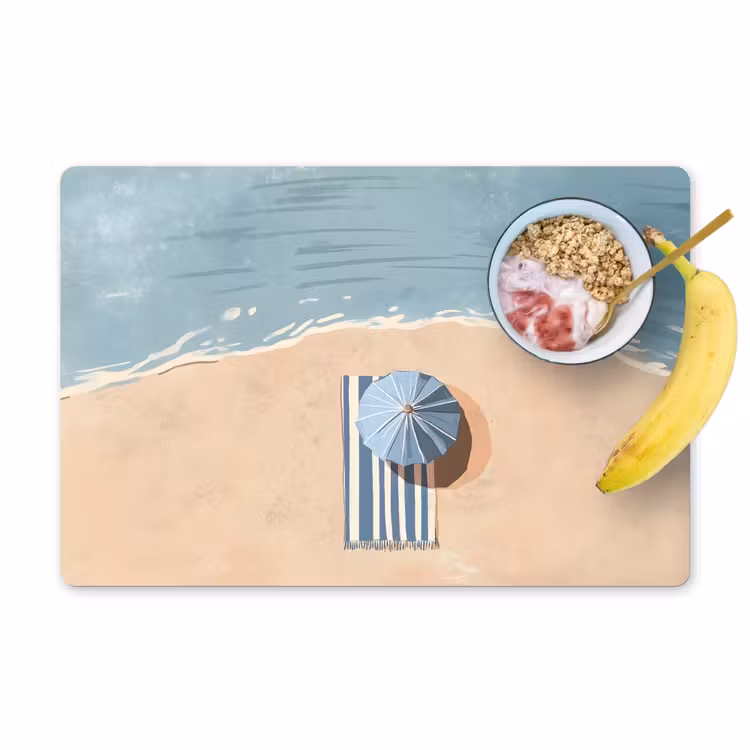 Placemat vinyl - Strandlaken - Strepen - Parasol - Strand — 1