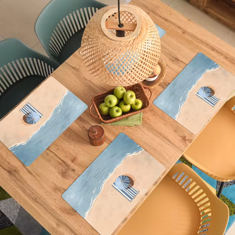 Placemat vinyl - Strandlaken - Strepen - Parasol - Strand — 3
