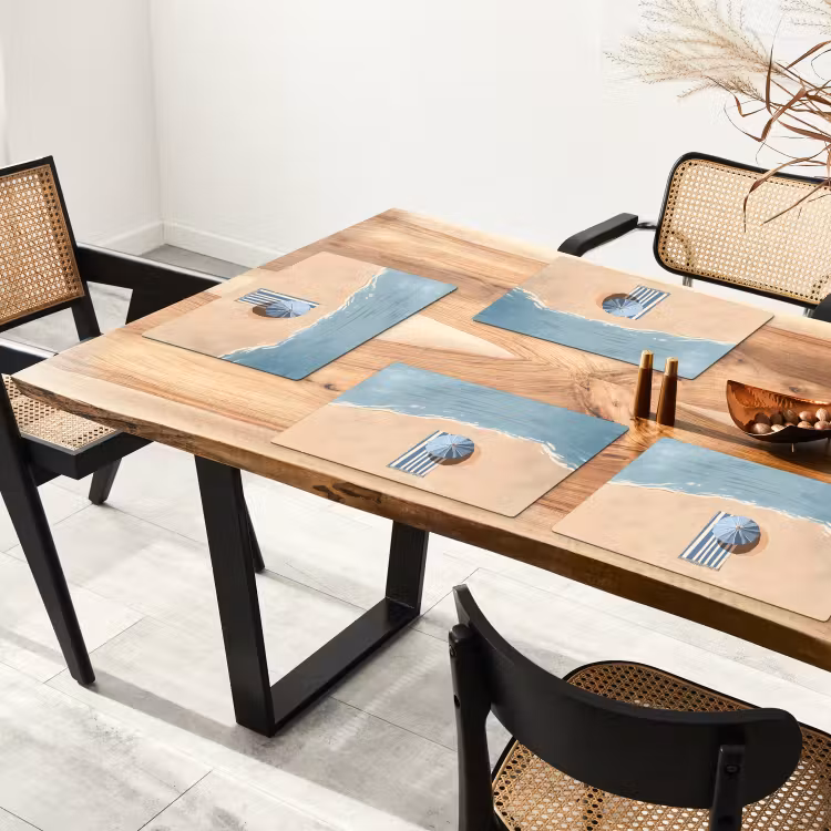 Placemat vinyl - Strandlaken - Strepen - Parasol - Strand — 4