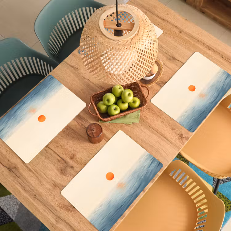 Placemat vinyl - Zon - Oranje - Zee — 3