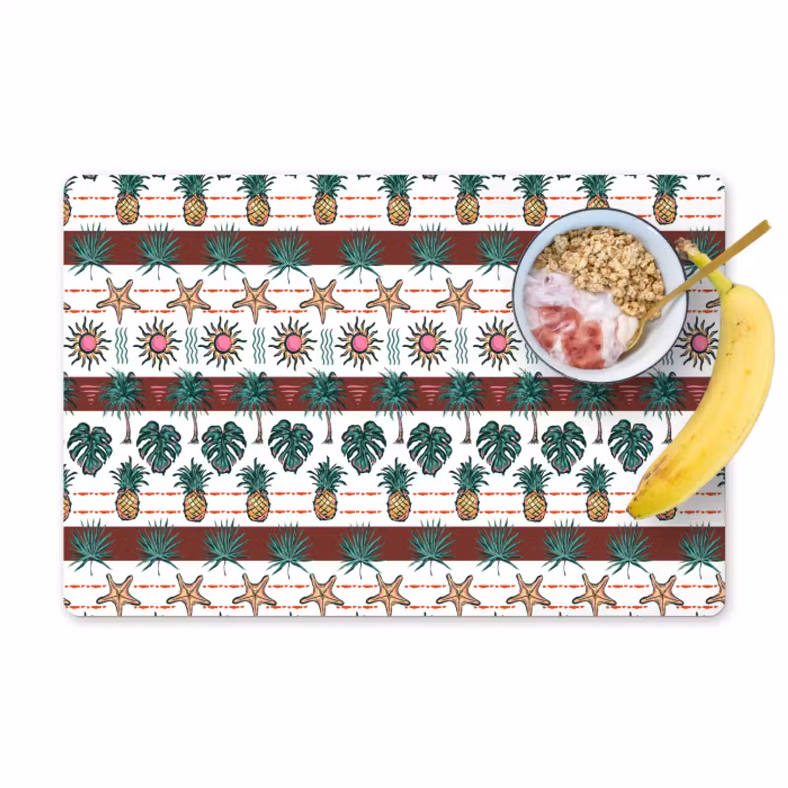 Placemat vinyl - Nostalgisch - Kust - Zee - Tropisch - Multi — 1