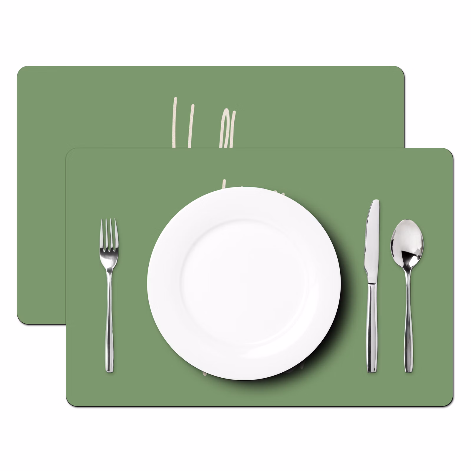 Placemat vinyl - Quotes - Hello winter - Groen - Kerstmis - December — 1